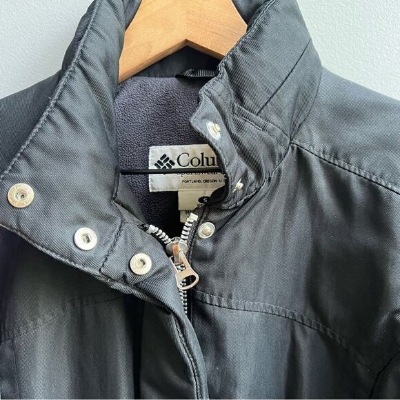 Columbia Women’s Weatherproof Black Moto Jacket with Hidden Hood Size Small - Picture 4 of 13